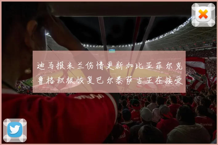 迪马报米兰伤情更新加比亚菲尔克鲁格积极恢复巴尔泰萨吉正在接受评估